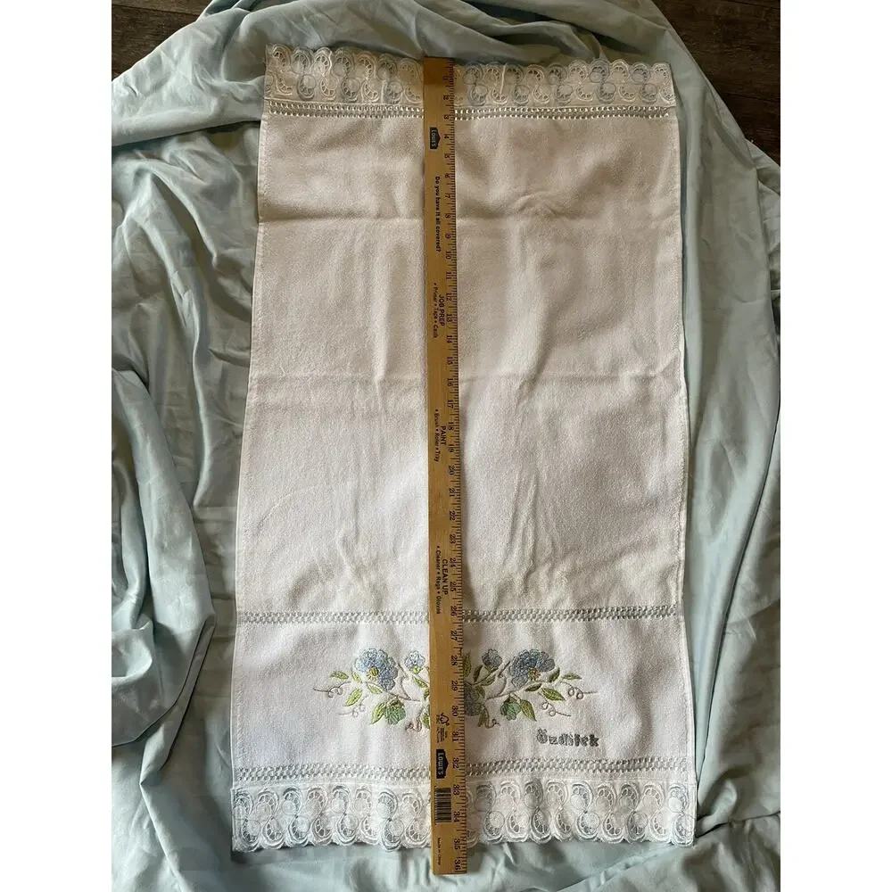 2 ~ Ozdilek International Flower Embroidered Decorative Towels Bathroom Decor